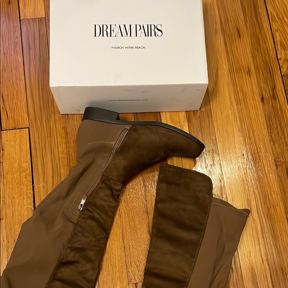 Dream Pairs Women's Brown Knee-High Boots
